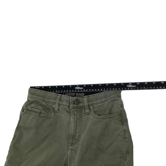Lands’ End Jeans Sz 2 Green Slim Cut - Picture 5 of 8